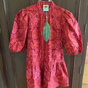 Farm Rio:  red olivia organic cotton mini dress NWT
